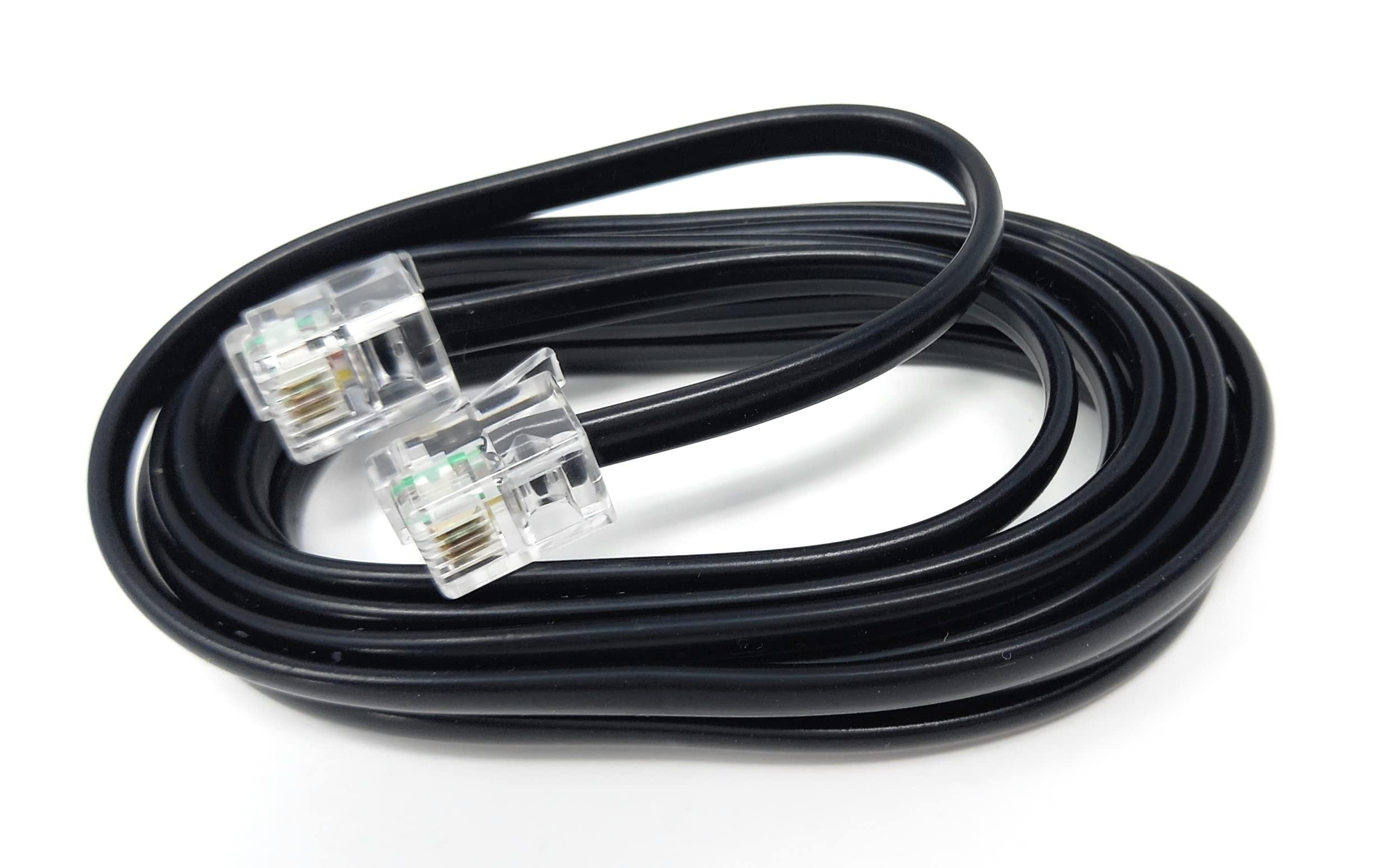 DRUT 2m, RJ11 to RJ11 Telephone Landline Cable ADSL (6P4C) Flat Lead High Speed BT Internet Broadband Male to Male Router - Image 4