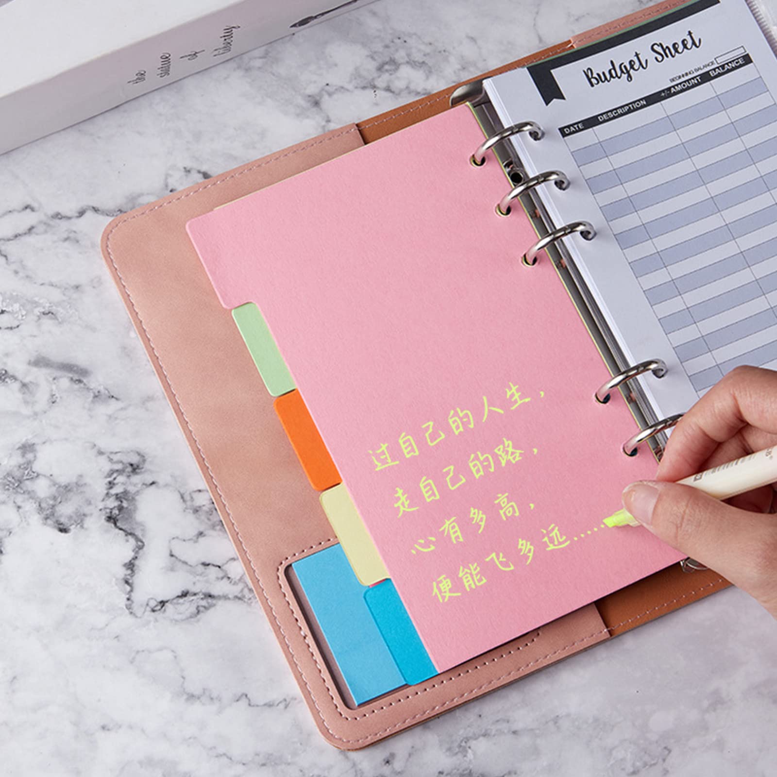 Amazon.co.jp: ファイルフォルダー リングバインダー A5サイズ 6穴 PU