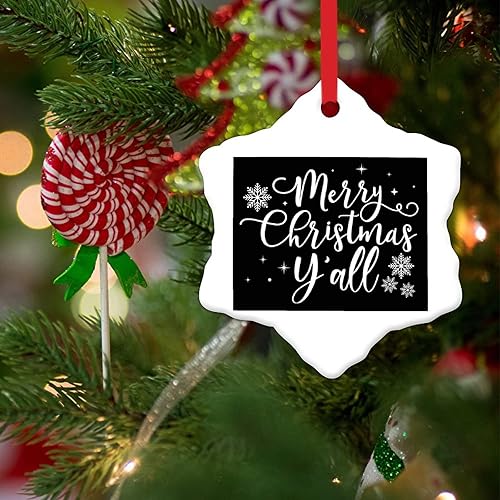 Miniatura 10 de Montana Christmas Tree Ornament Merry Christmas YAll Christmas Tree Decorations USA State Christmas Ceramic Ornament to Dad Mom Grandparents