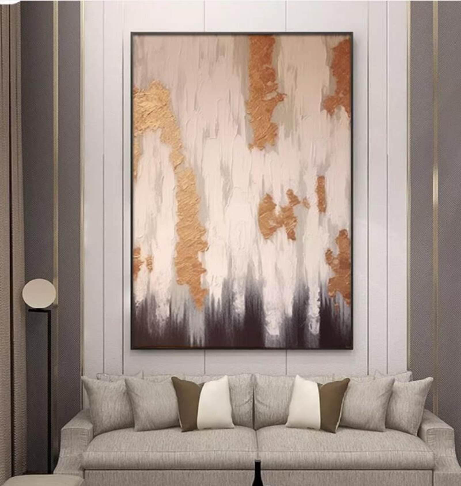 Peinture à l'huile abstraite pour transformer un mur blanc en œuvre d'art