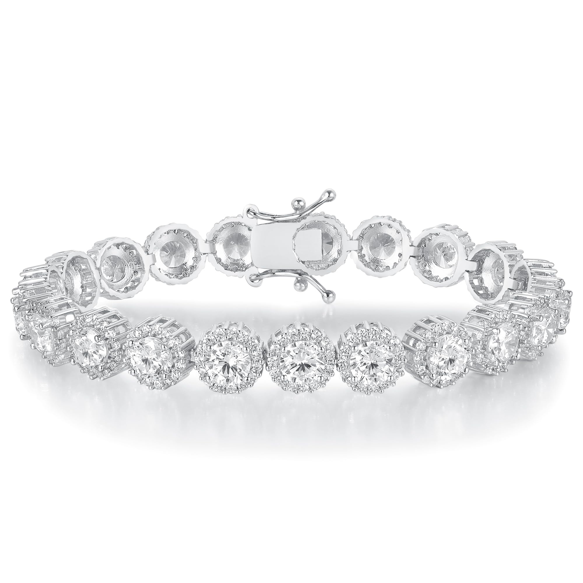 Tennis Bracelet for Women 1 Row 18K Gold Plated CZ