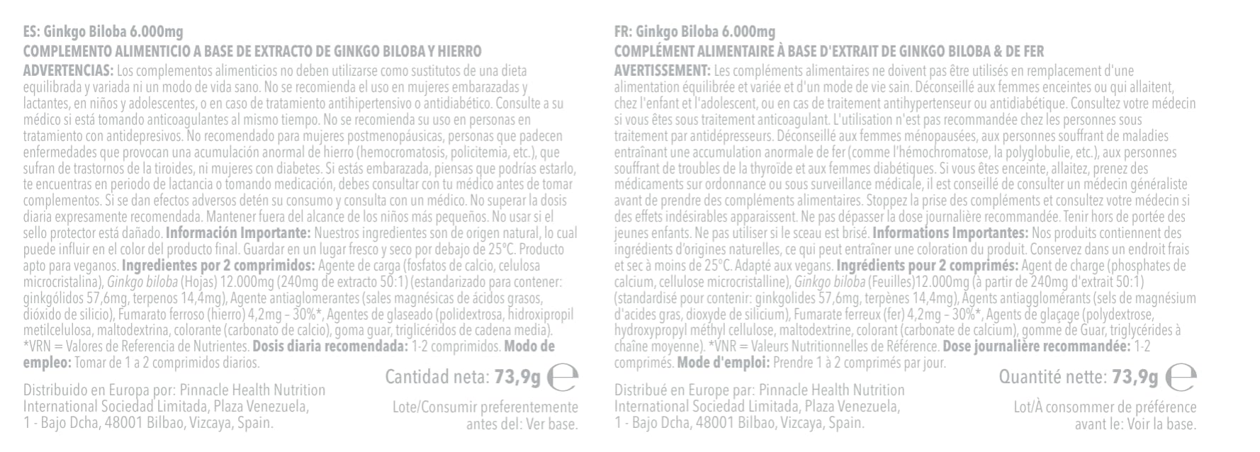 Ginkgo Biloba 6000 mg - 360 Compresse - Adatto ai Vegani – 6 mesi di scorta –SimplySupplements