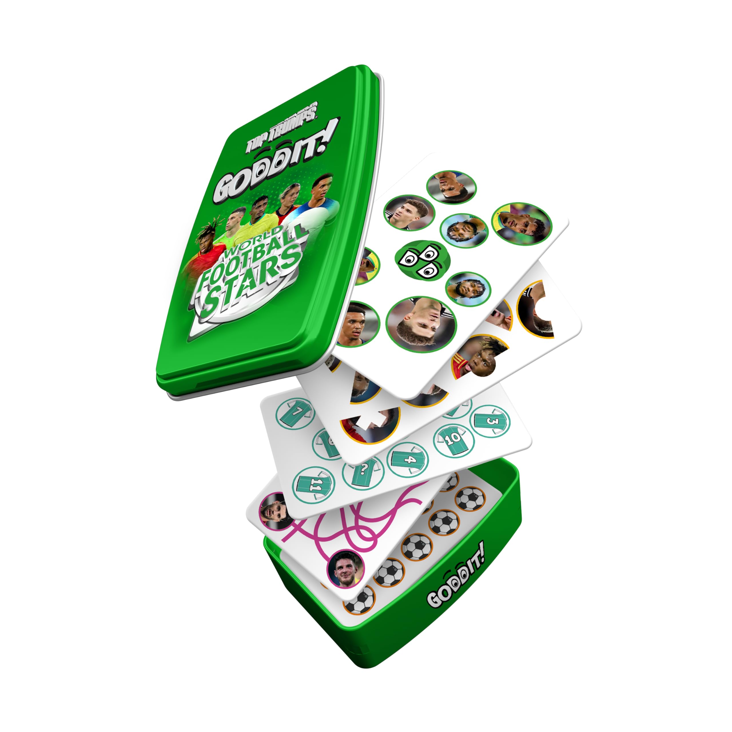 Top Trumps World Football Stars Goddit Gra Karciana dla Dzieci i Dorosłych, Gra Rodzinna, Gra Podróżna od 1 do 6 Graczy, Optymalny Prezent dla Dzieci Powyżej 6 Roku Życia