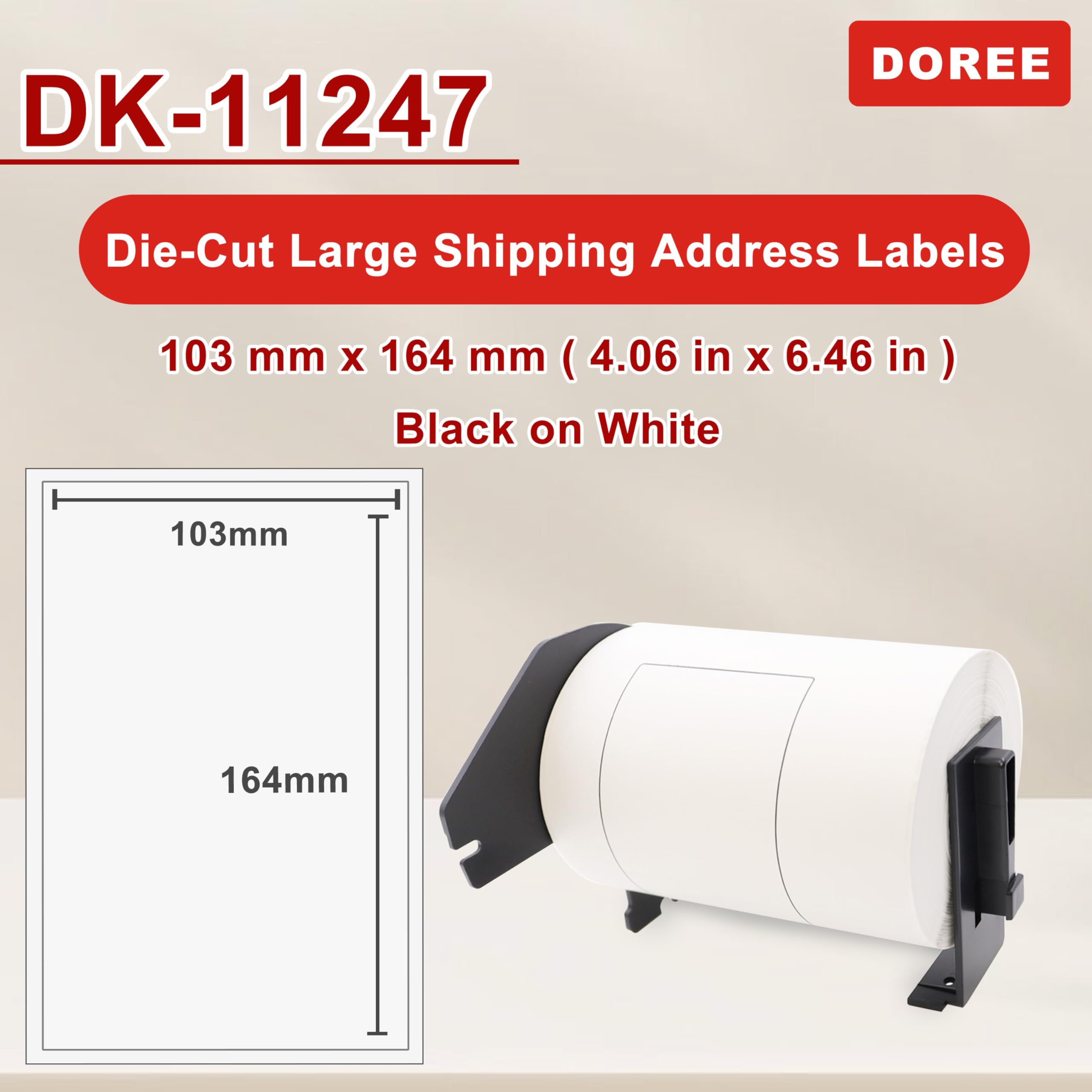 Doree 10 Rollen DK11247 103 X 164mm Adressetiketten 180 Etiketten Pro Rolle