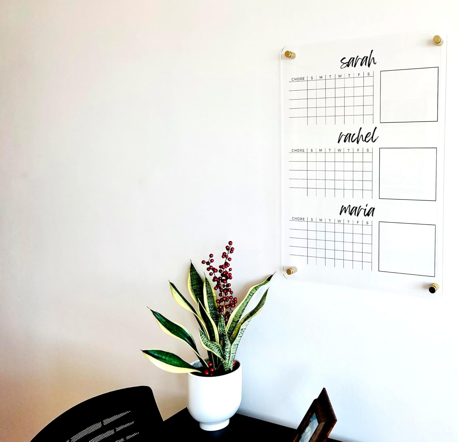 Chore Chart for Kids Personalized Dry Erase Board Goal Incentive Reward Chart for Kids Monthly and Weekly Calendar Family Habit Tracker