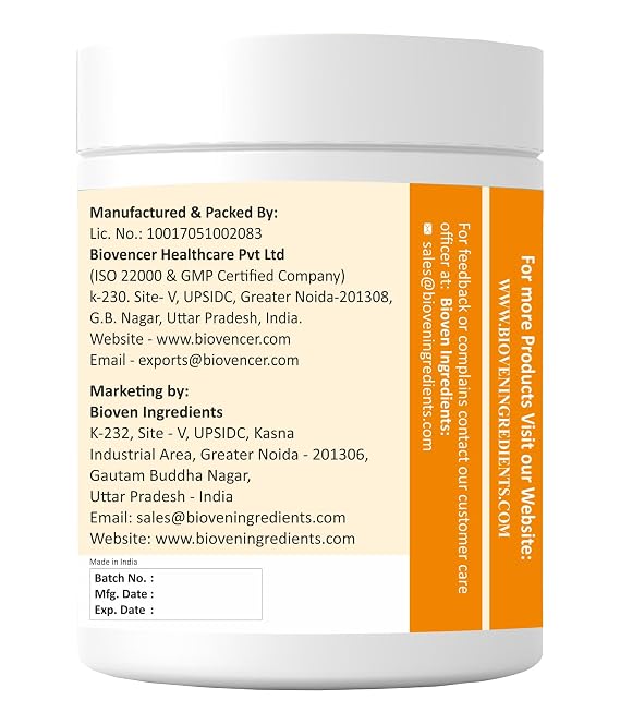 Bioven Ingredients Pectinase Enzyme Powder for Fruit Processing, Juice Clarification & Yield Improvement, Premium Pectin-Breaking Enzyme for Pulp Reduction & Extraction Support, 125gm