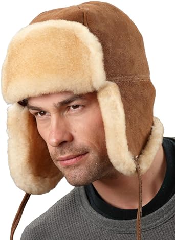 frr Tan Trapper Hat - Alaska Shearling Sheepskin