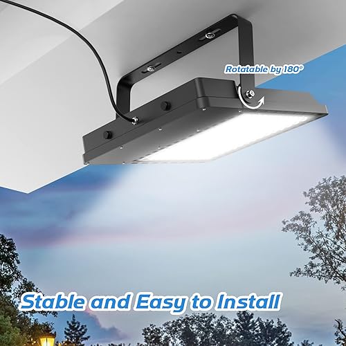 Miniatura 5 de ILLSTAR Luces LED de estadio de 400 W, luz de inundación LED para exteriores, superbrillante, 60000 lúmenes para arena, estacionamiento, muelle,