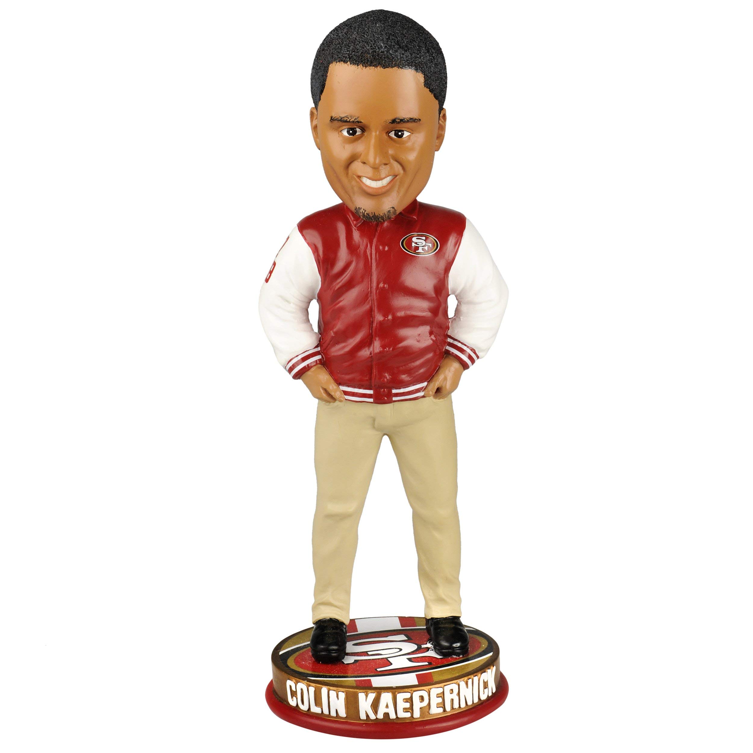 Colin Kaepernick San Francisco 49ers Logo Base Varsity Jacket Bobblehead NFL