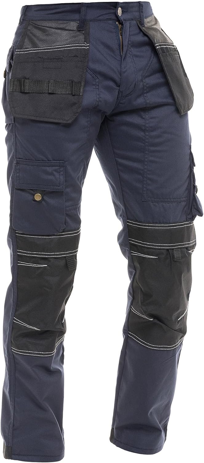 Men’s Heavy Duty Carpenter Work Pants with Reinforced Knees, Utility Cargo Tool Pockets, Tactical Work Pants for Construction - Image 2