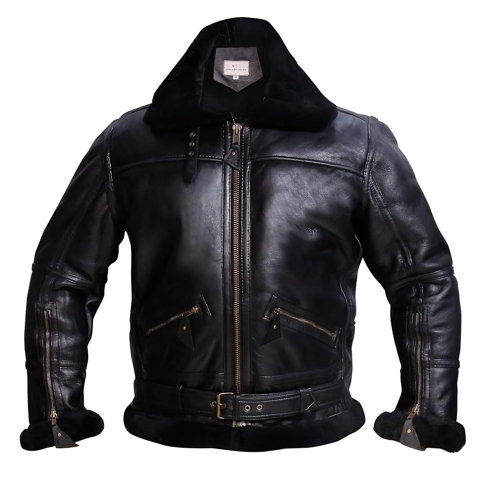 【Raucohouse】  Leather  Bomber Jacket 61B6PxyGZcL._UY1000_.jpg