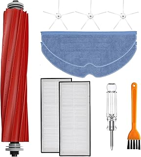 Bibemorol 10PC Replacement Parts Accessories compatible with Roborock S7 S7+ S7 Plus S7 MaxV S7 Pro S7 MaxV Ultra T7 T7S Plus Vacuum Cleaner Accessory Set, Brushes Filters Cloths Screwdriver (White)