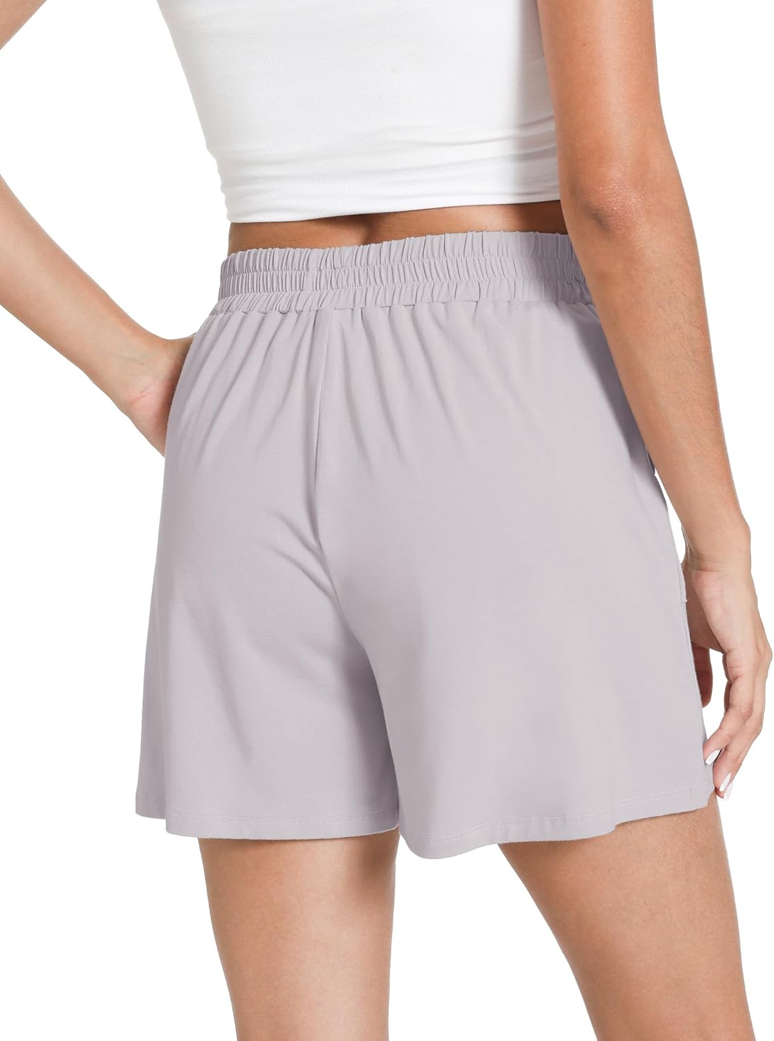 GYS Bamboo Viscose Pajama Shorts Women Soft Sleep Shorts with Pockets Comfy Lounge Shorts Pj Bottoms - Image 2