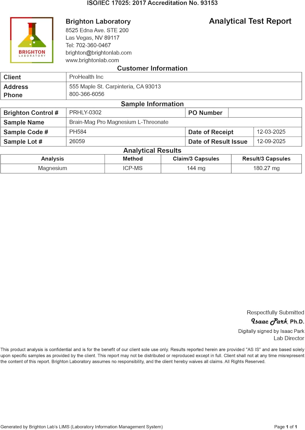 Magnesium L-Threonate Supplement (Magtein), 90 Capsules | Clinically Supported for Brain Health | Optimize Learning, Memory & Focus | 3rd Party Tested (3 Pack) - Image 8