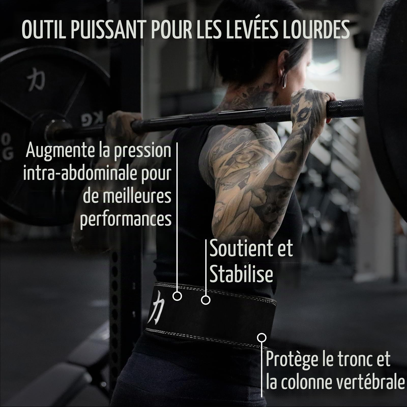 Strength Shop Ceinture de force musculation 13 mm avec boucle à levier, Certifié IPF, ceinture musculation homme et femme, robuste et durable, stabilise le tronc et la colonne pendant l'entraînement
