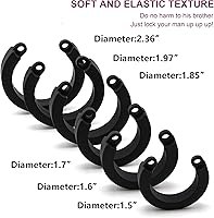 Vista 3 de RZY Jaula de castidad de jaula de silicona para el ejercicio del pene masculino (negro)