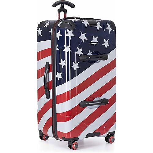 Traveler's Choice Maxporter II 30" Hardside Spinner Trunk Luggage, TSA Lock, American Flag