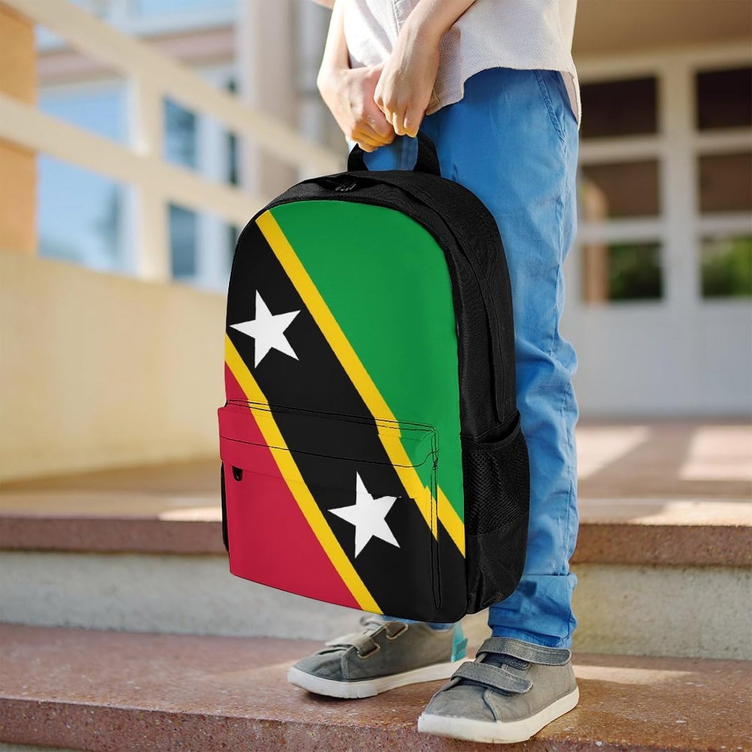 Flag of Saint Kitts Nevis Backpack Lightweight Backpacks Work Bag