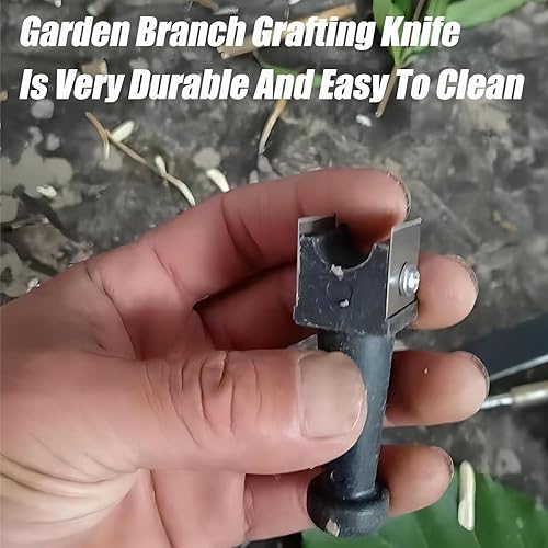 Miniatura 7 de Kit de injerto de rama de jardín, kit de injerto de rama de jardín de doble cuchillo, herramienta de injerto de poda para árboles frutales, diseño