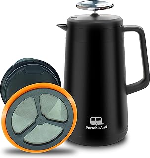 PortableAnd 34oz Portable Double Wall French Press