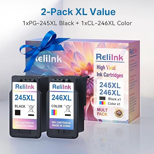 Miniatura 6 de ReliInk - Cartuchos tinta negra y color 245XL 246XL, repuestos aptos para Canon 245, 246, 245XL y 246XL, compatibles con impresoras Pixma MG2522,