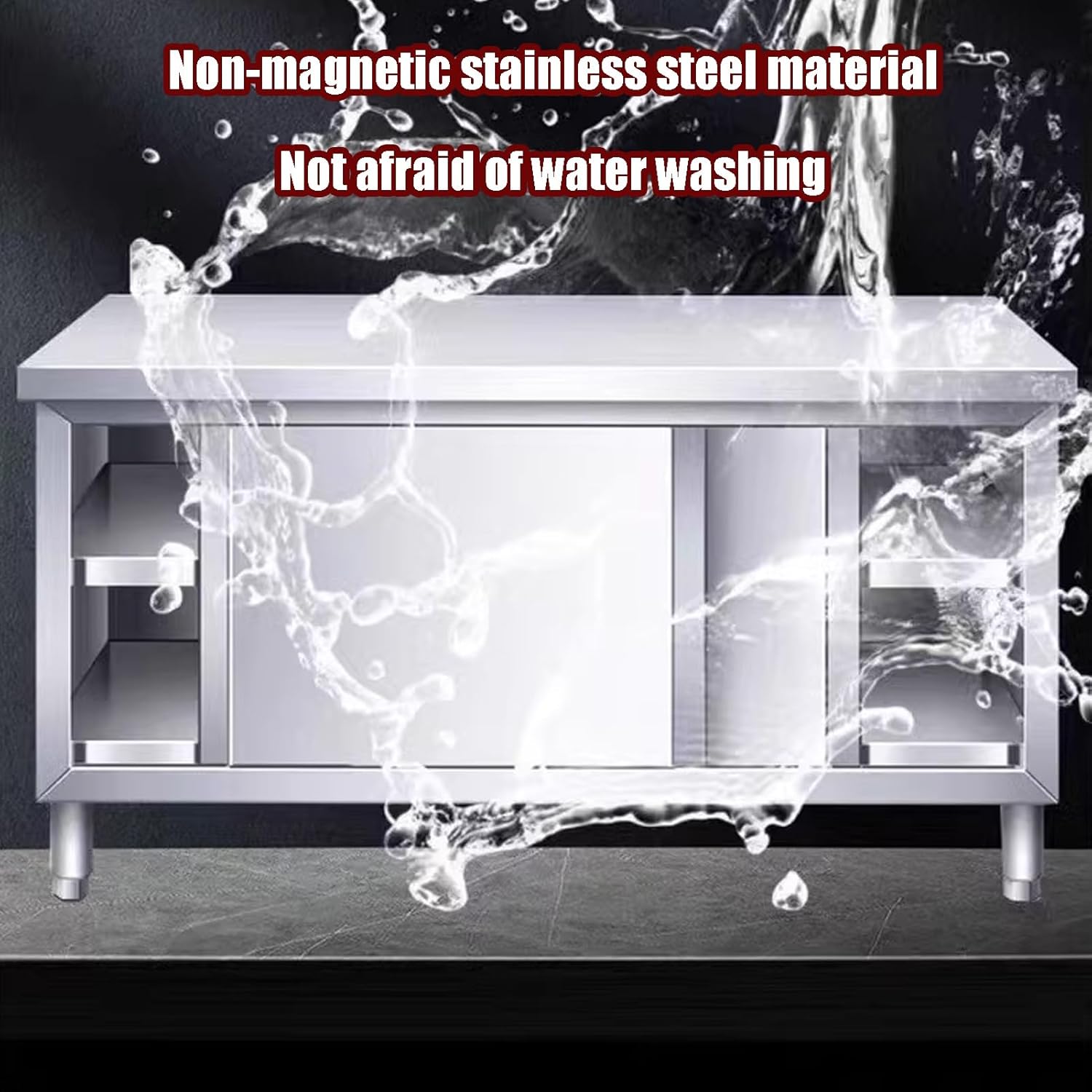 Commercial Stainless Steel Work Table, 3-Tier Kitchen Worktop for Home, Restaurant, Hotel & Garage, Durable 80x40x80cm Stainless Steel Prep Table