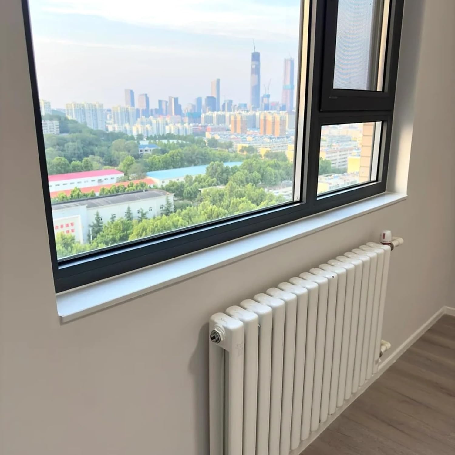 Acrylic Light Gray Window Sill Nosing, L Shape Window Sill Capping Board Tile Finish, Home Decorative for Door/Stair/Bay Window (Color : L-120cm/47.2in, Size : W-35cm/13.8in) (L 170cm/66.9in)