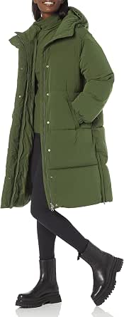 Amazon Essentials Women's Oversized Long Hooded Insulated Puffer Jacket (Plus Size Available)