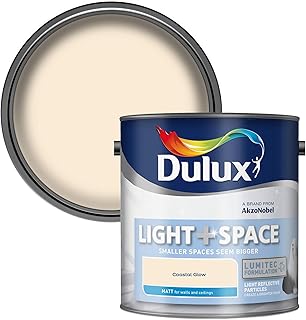 Dulux 500004 Light & Space Matt Emulsion Paint For Walls And Ceilings - Coastal Glow 2.5L