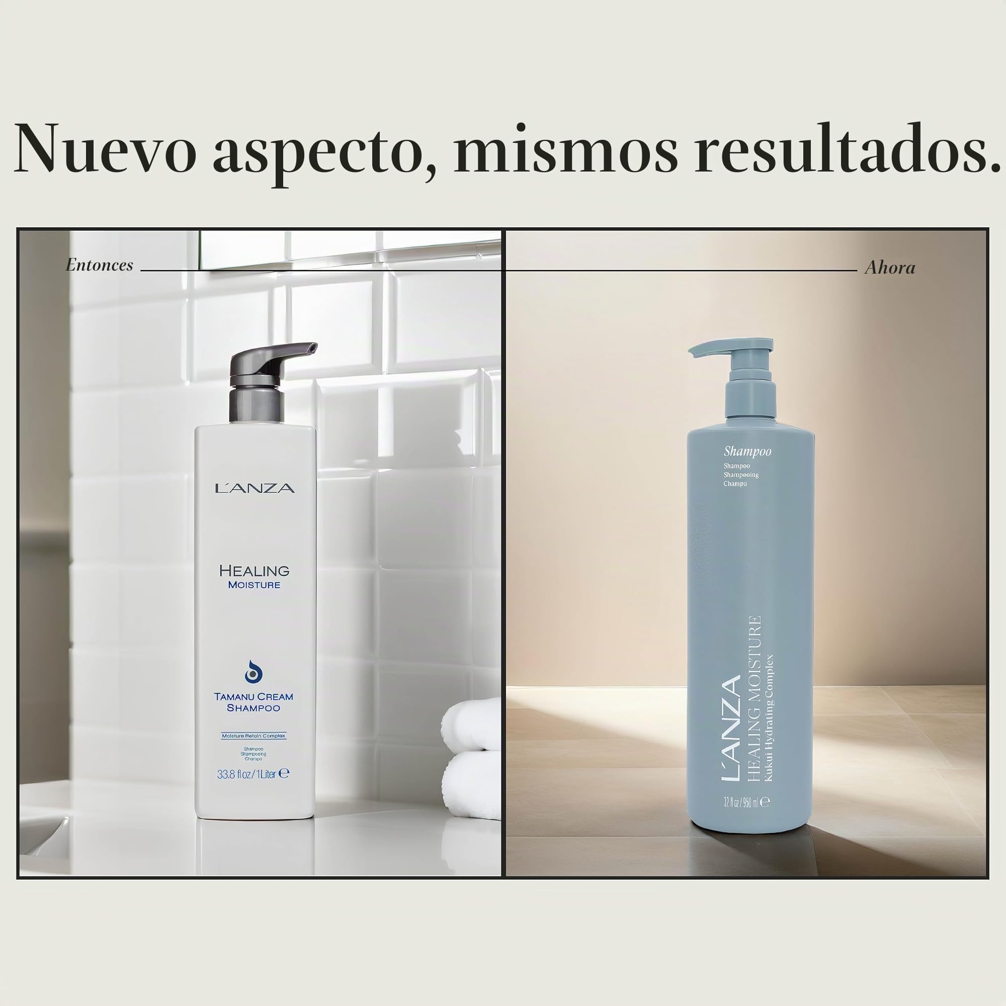 L’ANZA Healing Moisture Tamanu Champú Cremoso Hidratante para Pelos Secos Con Aceite de Nuez de Tamanu, sin Sulfato, sin Parabenos, sin Gluten, 1 L