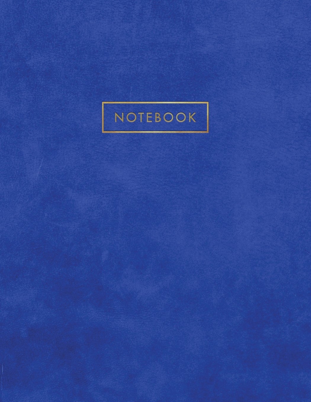 Notebook: Blue Suede Leather Style - Gold Lettering - Softcover | 150 College-ruled Pages | 8.5 x 11 size (Leather Style Collection - Journal, Notebook, Diary, Composition Book)