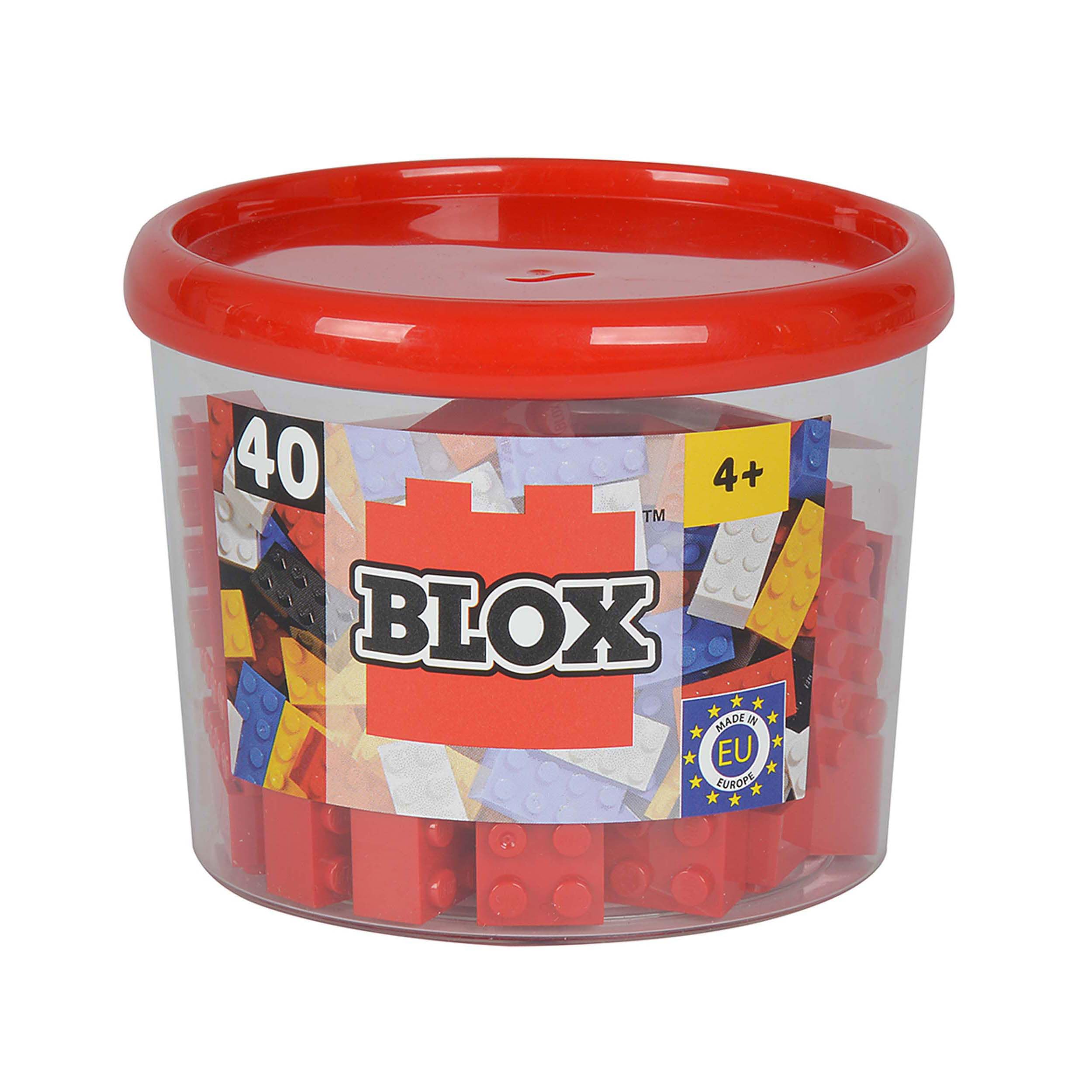 Simba 104118875 "Blox 8-Stud Red Building Blocks Set (40-Piece)
