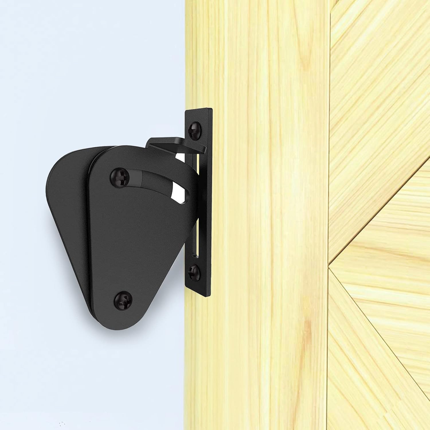 Homacer Sliding Barn Door Hardware Black Rustic 2ft Track with Mouning Hardware + One Junction Plate for Connect with You Original Track You Had