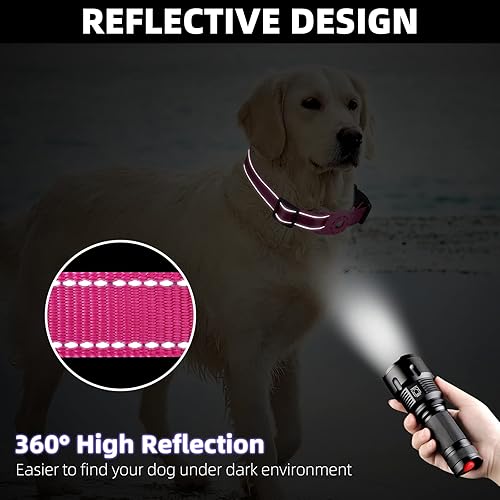 Miniatura 4 de Collar reflectante AirTag para perro, compatible con Apple AirTag, collar de nailon para cachorros y gatos con soporte de silicona AirTag para