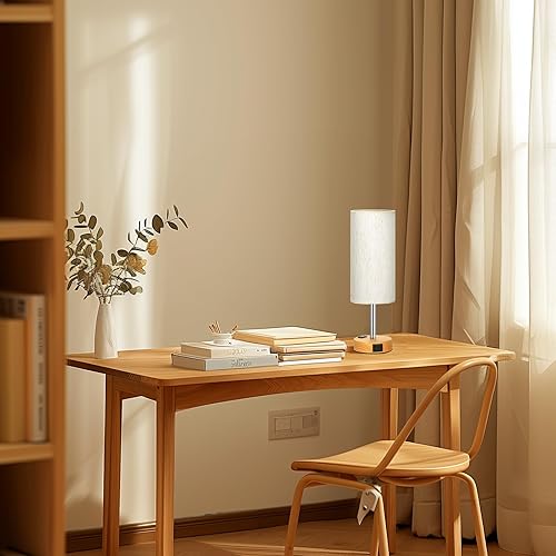 Miniatura 5 de Fenmzee Juego de 2 lámparas de noche, color beige, atenuación completa, carga USB A + C, salida de CA, control giratorio, bombillas incluidas