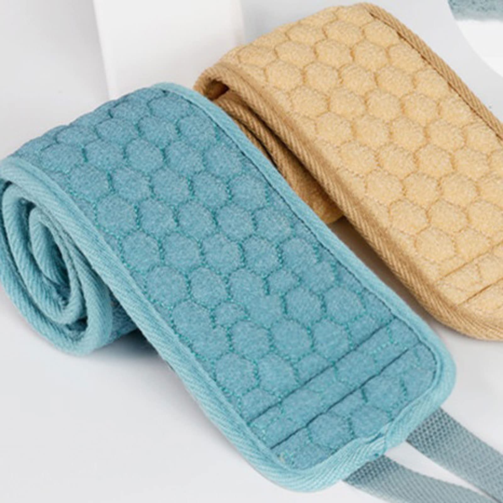JINGYAN Esponjas para baños 1pc Body Exfoliating Loofah Brushes Bath Towel Scrubber Rubbing Back Peeling Massage Shower Extended Skin Clean(Grijs)