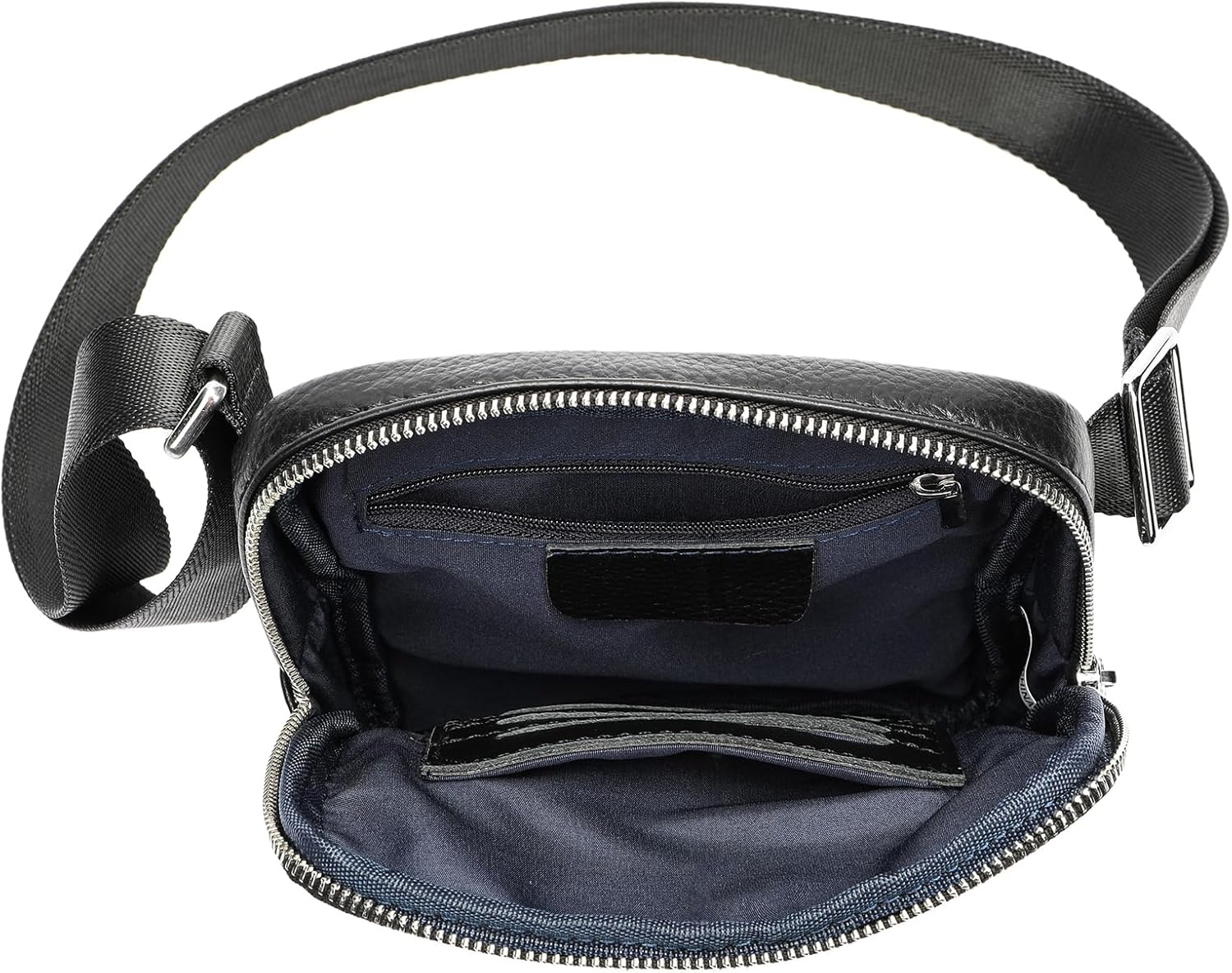 NIUCUNZH Man Purses and Bags Small, Mini Genuine Leather Messenger and Shoulder Bag for Men with lots of Zipper Pockets | Small, Mini, for Men - Image 9