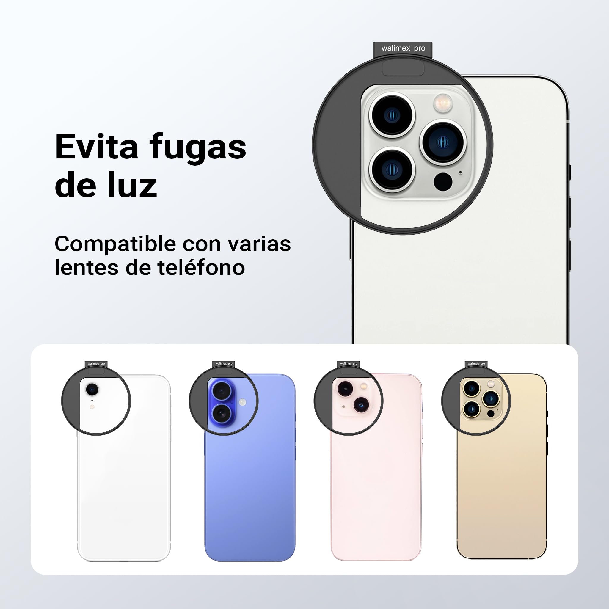 Walimex pro Clip de Filtro 67 mm para cámara de móvil, Incluye Filtro polarizador Circular CPL, con Zapata fría, Accesorio para fotografía y vídeo con Smartphone