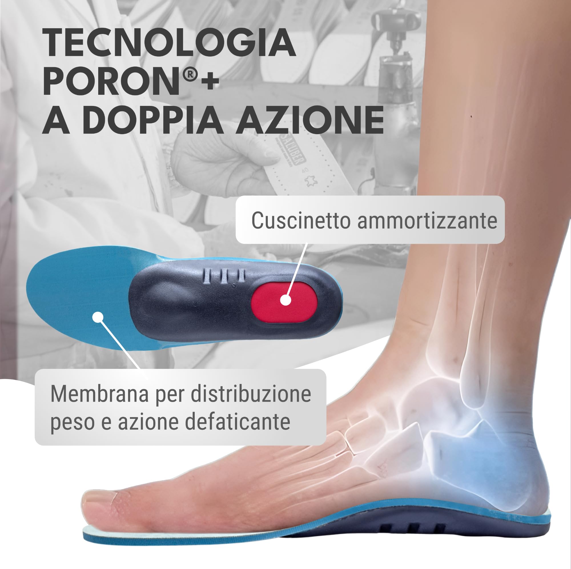 Saluber Medical Premium 480.46 Plantari Ortopedici per vari dolori piede, solette ortopediche dolore piedi (42)