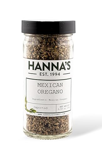 Hanna's Orégano Mexicano, calidad premium, tarro de vidrio de 4 onzas líquidas