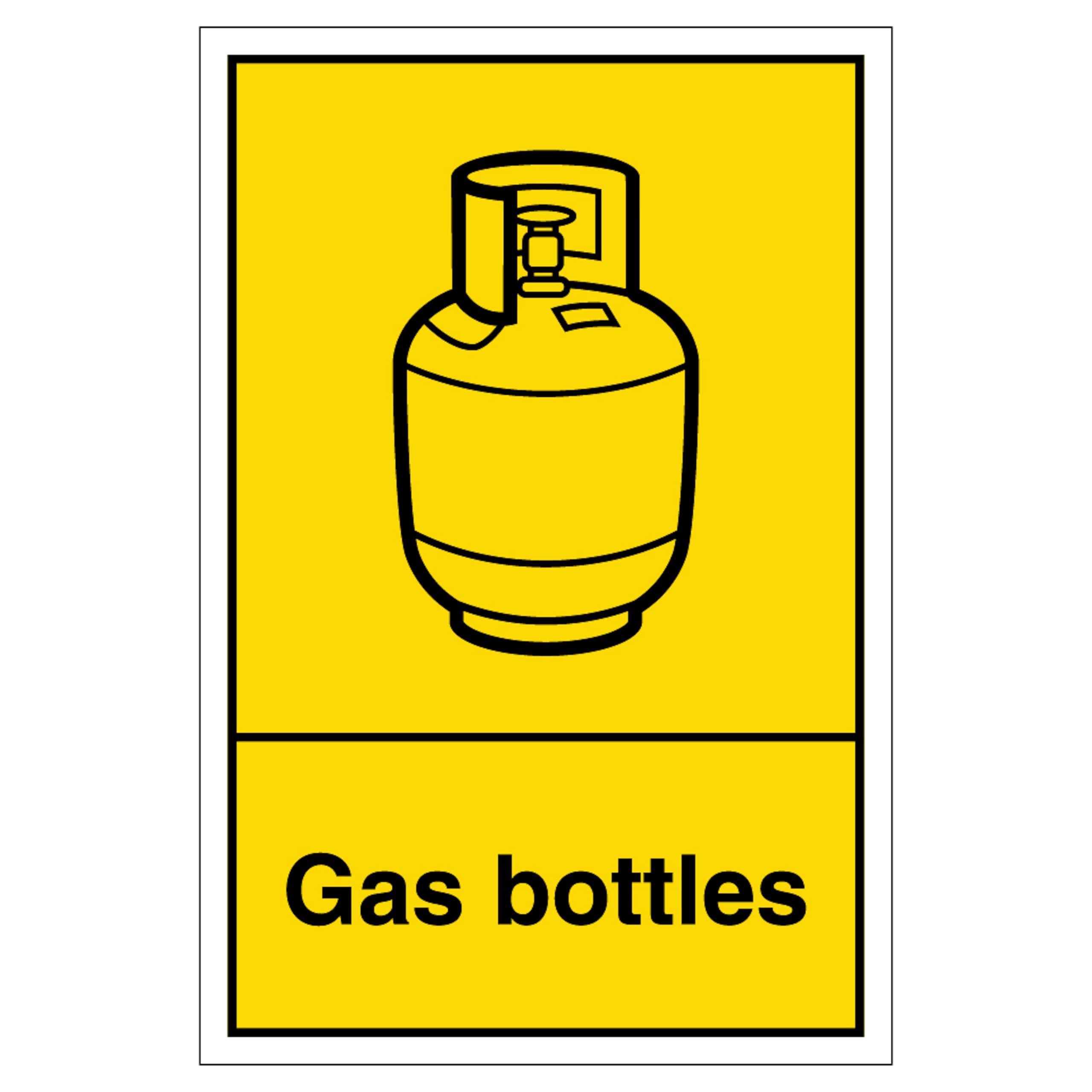 V Safety WRAP - Gas Bottles Recycling 300 x 400mm - 2mm Rigid Plastic Safety Sign