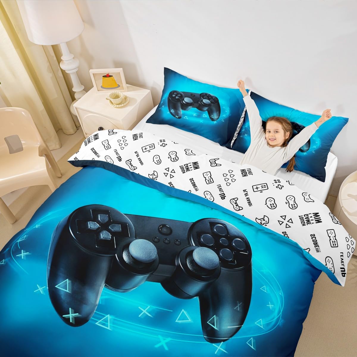 Gamepad Set di biancheria da letto king size per ragazzi e ragazzi