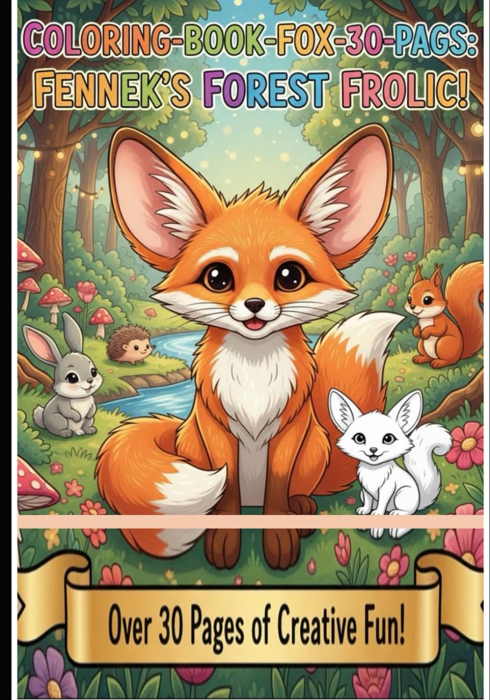 Kids fox coloring books: children colouring book
