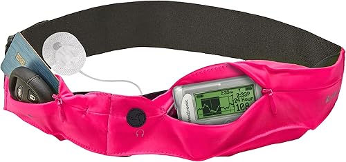 Miniatura 2 de Athlé - Cinturón de bomba de insulina, 2 bolsillos elásticos para bomba de insulina, Epipen, teléfono, cartera, tarjetas y más, correa de cintura