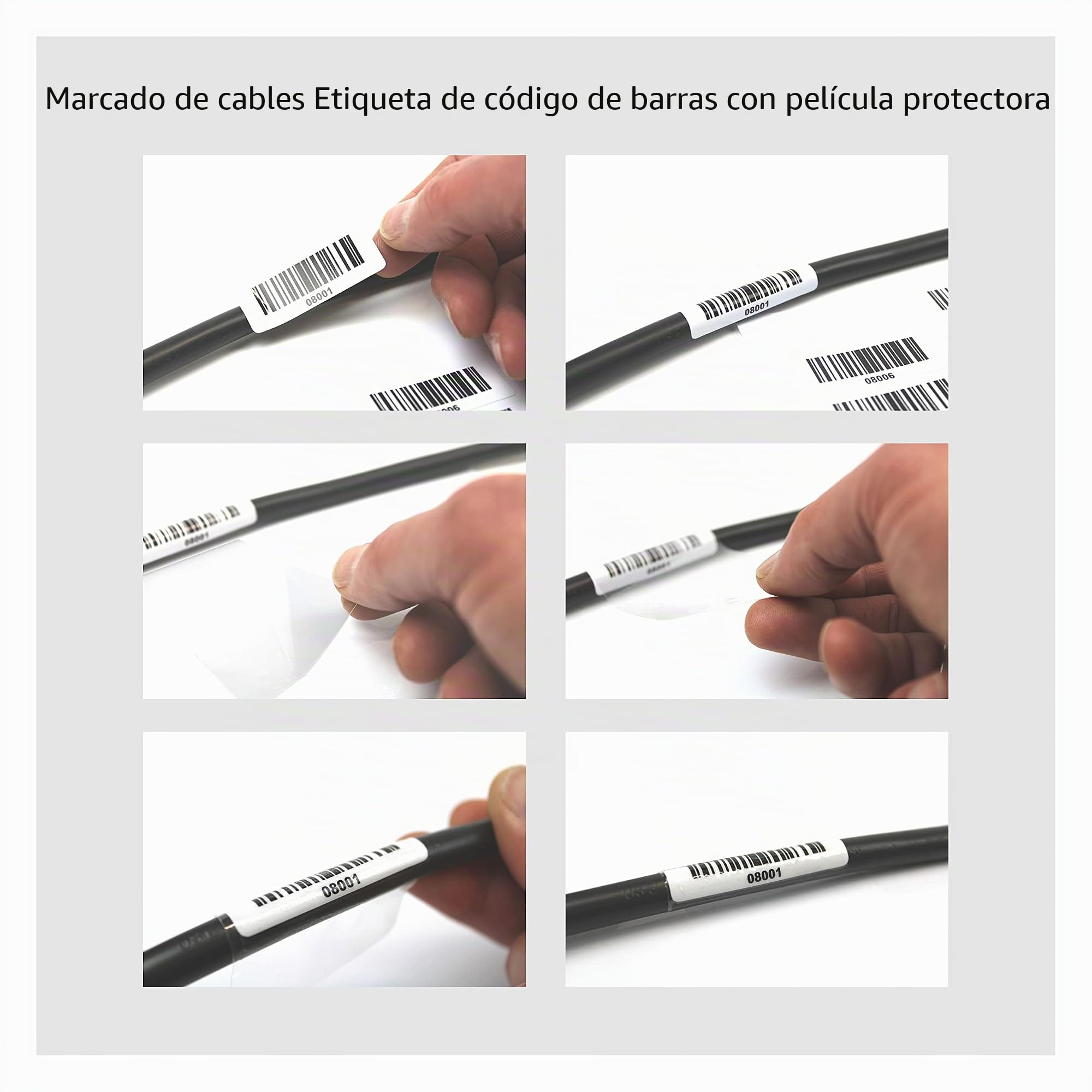 Etiquetas con código de barras 01001-02000, 5 dígitos, 1000 unidades 50 x 17 mm, etiquetas de inventario preimpresos, autoadhesivas, fabricado en Alemania
