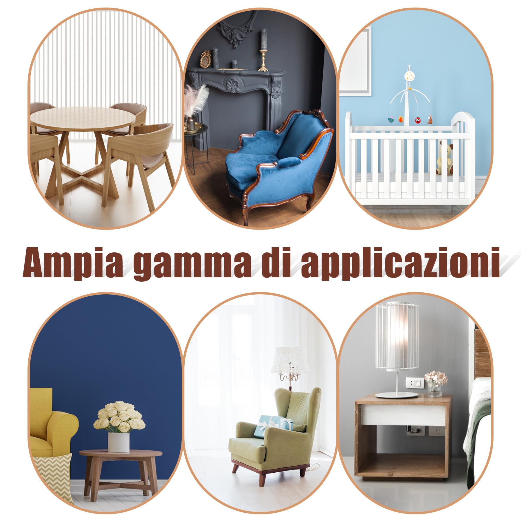 6 Pezzi Rotelle a Sfera per Mobili, Ruote di Trasferimento a 360 Gradi in Nylon, Rulli di Trasporto Silenziosi per Divani, Scaffali e Contenitori, con 12 Viti Inlcuse, Argento