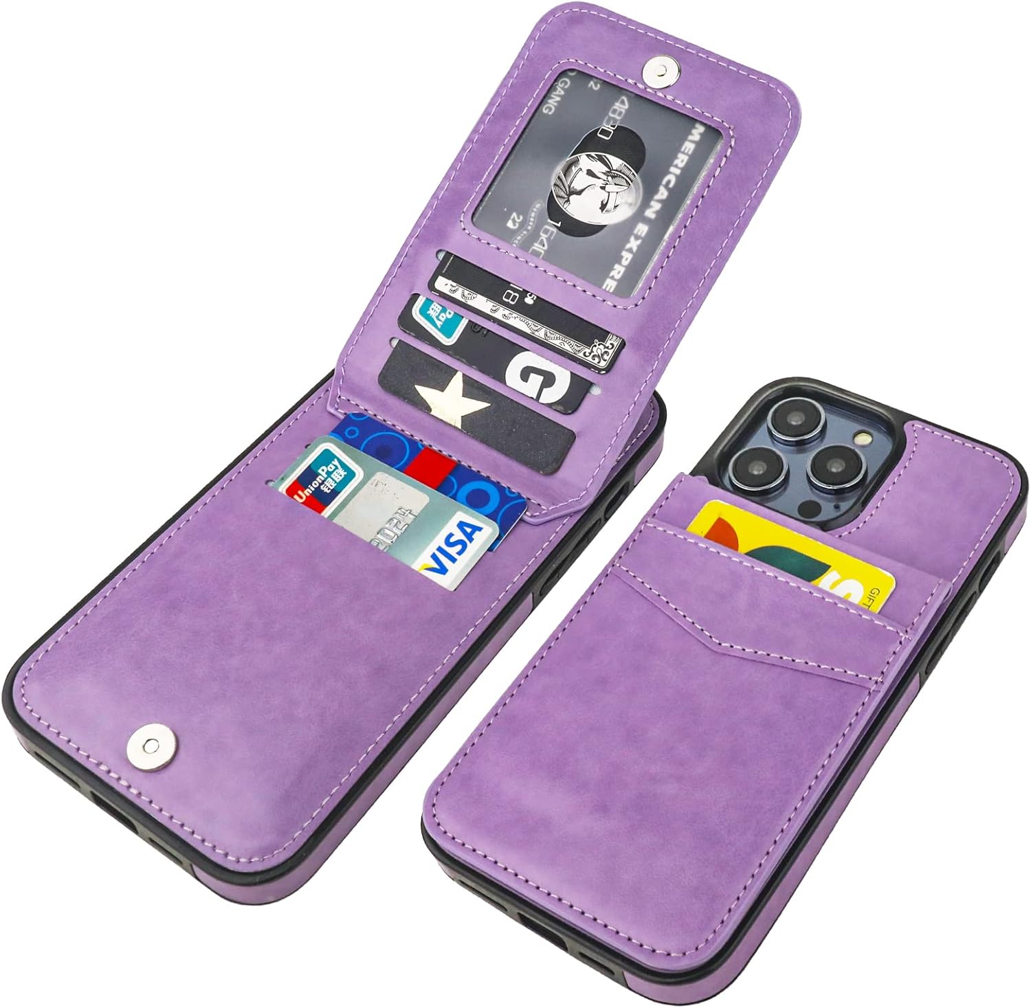 KIHUWEY Compatible with iPhone 14 Pro Max Case Wallet with Credit Card Holder, Flip