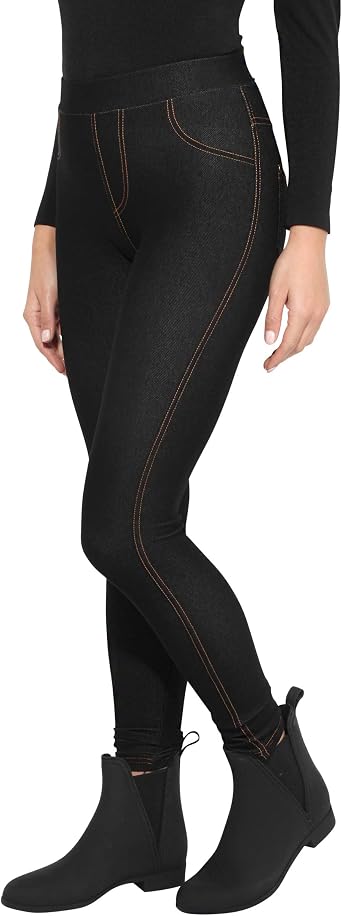 KRISP® Womens Denim Look Leggings 