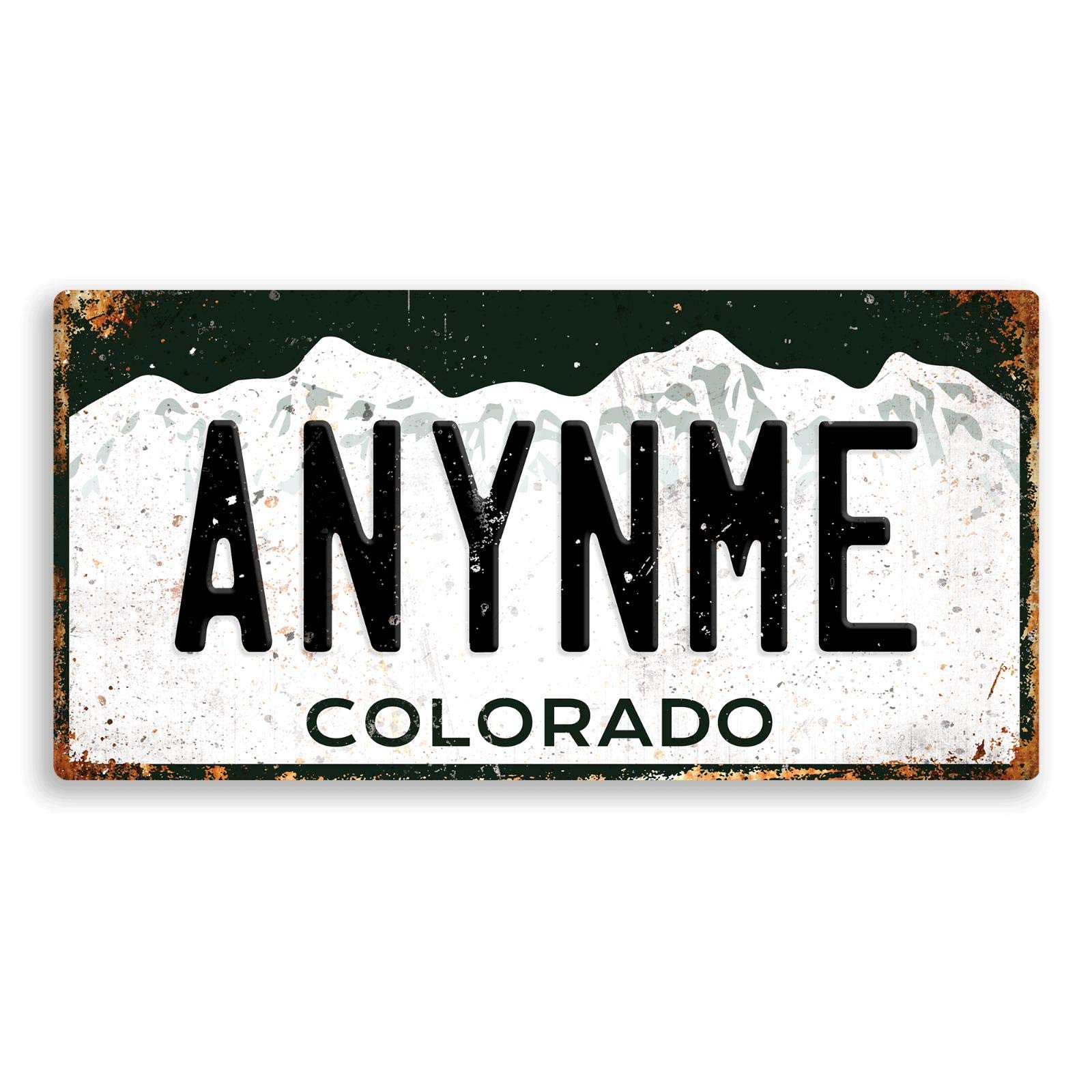 Toasted Merch Colorado Personalised American Number Plates - Custom – Sticky Pads | Printed Metal Wall Sign Plaque Printed Metal Wall Sign Plaque Show Plate
