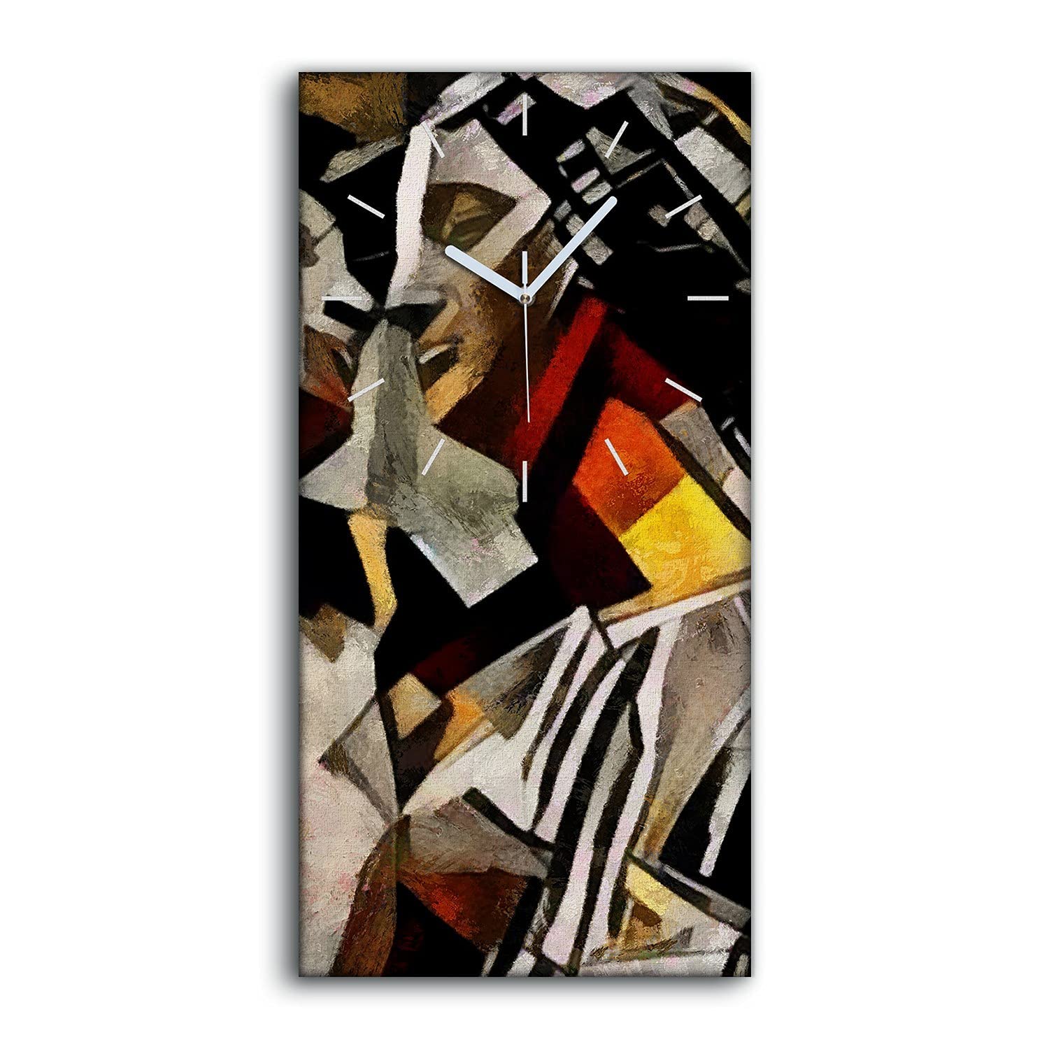 Horloge sur Toile Cubisme Grec 30x60cm Tableau Mural de Prestige